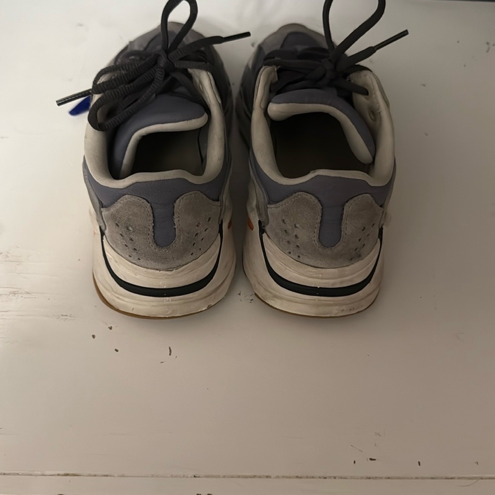 Yeezy Gray and White Sneakers
